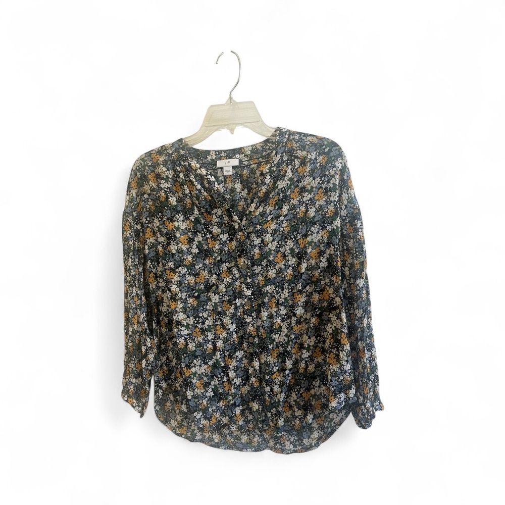 J. Jill Multicolor Floral Blouse